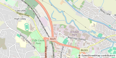 Map of Keighley, West Yorkshire