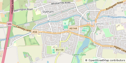 Map of Lymm, Cheshire