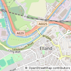 Map of Elland, West Yorkshire