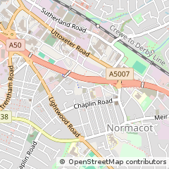 Map of Stoke on Trent