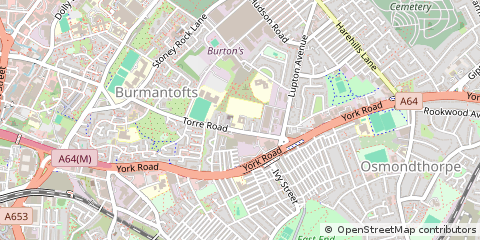 Map of Leeds, West Yorkshire