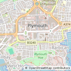 Map of Plymouth, Devon