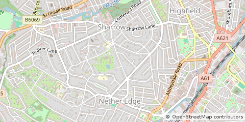 Map of Sheffield