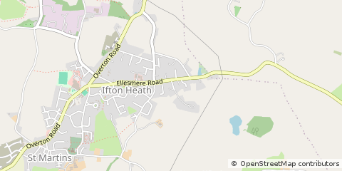 Map of Oswestry, Shropshire
