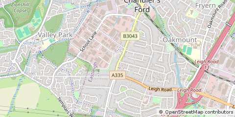 Map of Eastleigh, Hants