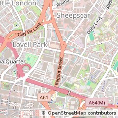 Map of Leeds, West Yorkshire