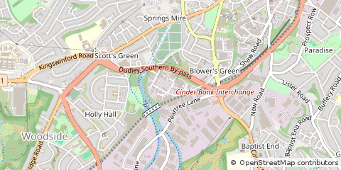 Map of Dudley, W Midlands