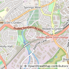 Map of Dudley, W Midlands