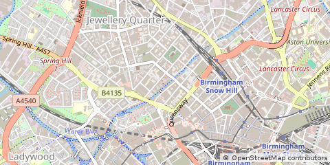 Map of Birmingham, West Midlands