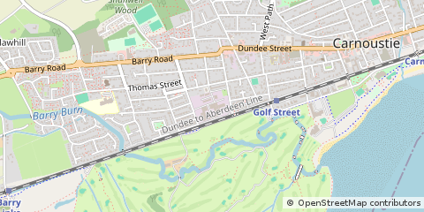Map of Carnoustie, Angus