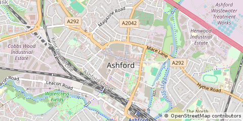 Map of Ashford, Kent