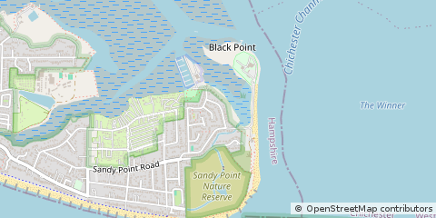 Map of Hayling Island, Hampshire