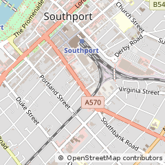 Map of Southport, Merseyside