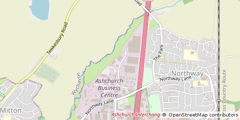 Map of Tewkesbury, Gloucestershire