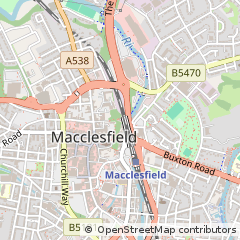 Map of Macclesfield, Cheshire