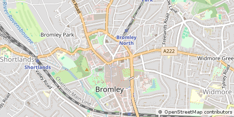 Map of Bromley, Kent