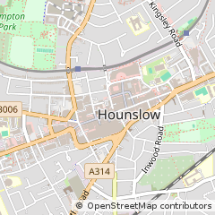 Map of Hounslow, Middlesex