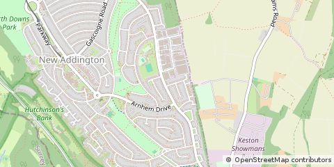 Map of Croydon, Surrey