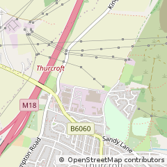 Map of Rotherham, South Yorkshire