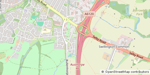 Map of Leeds, West Yorkshire