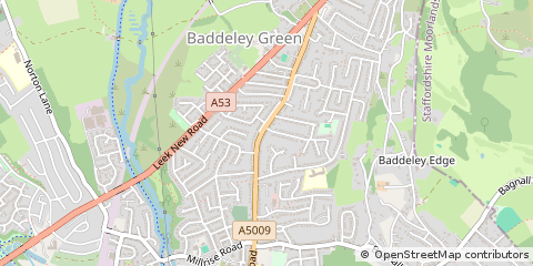 Map of Stoke-on-Trent, Staffs