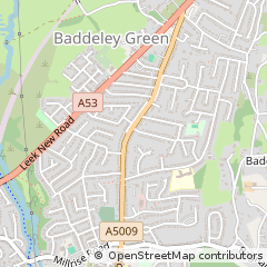 Map of Stoke-on-Trent, Staffs