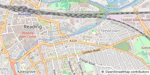 Map of Reading, Berkshire