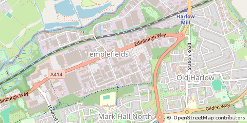 Map of Harlow, Essex
