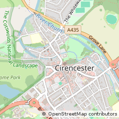 Map of Cirencester, Gloucestershire