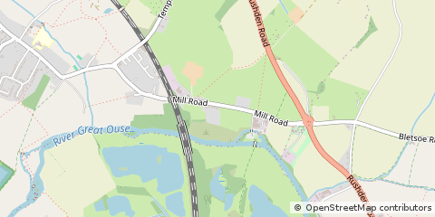Map of Bedford, Beds