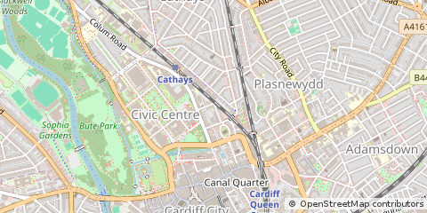Map of Cardiff