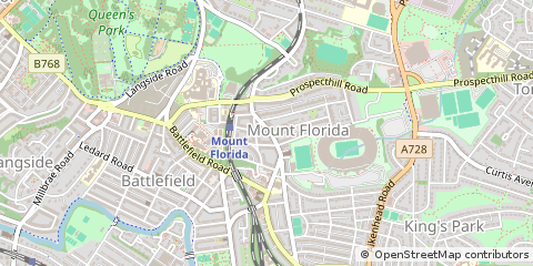 Map of Mount Florida, Glasgow