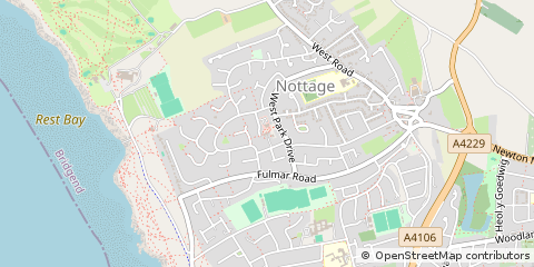 Map of Porthcawl, MID Glamorgan