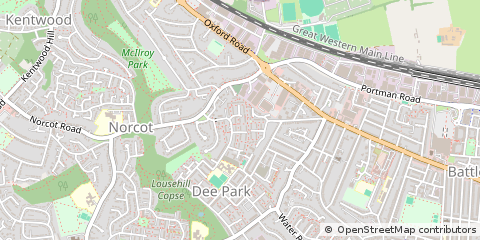 Map of Reading, Berkshire
