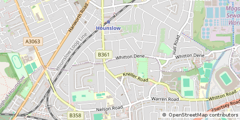 Map of Hounslow, Middlesex