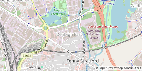 Map of Milton Keynes, Buckinghamshire