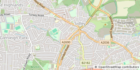 Map of Bexhill on SEA, East Sussex