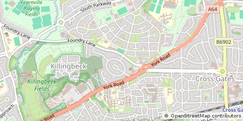 Map of Leeds, West Yorkshire