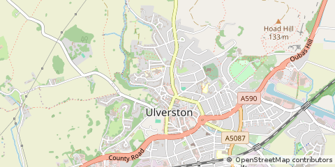 Map of Ulverston, Cumbria