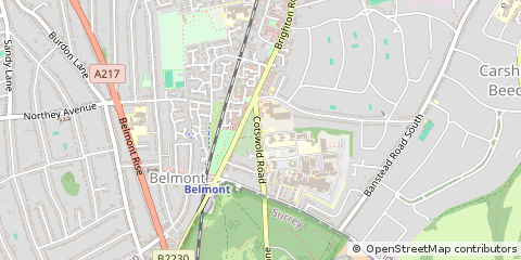 Map of Sutton, Surrey