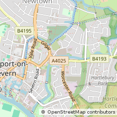 Map of Stourport-on-Severn, Worcestershire