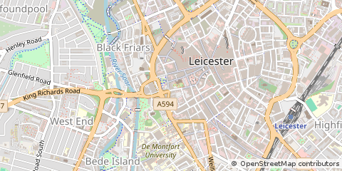 Map of Leicester
