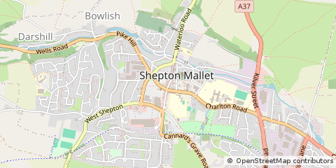 Map of Shepton Mallet, Somerset