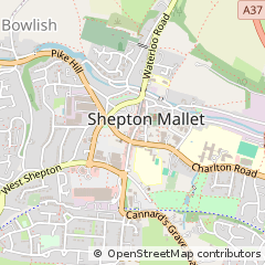 Map of Shepton Mallet, Somerset
