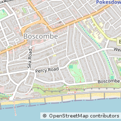 Map of Bournemouth, Dorset
