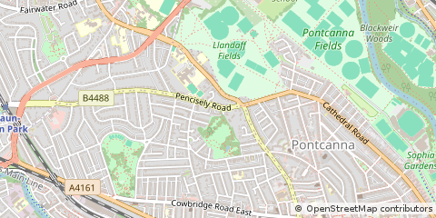 Map of Cardiff