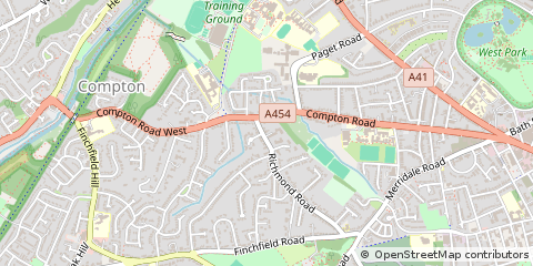Map of Wolverhampton, West Midlands