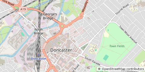 Map of South Yorkshire