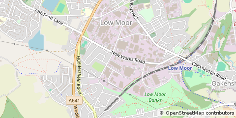 Map of Bradford, W Yorks