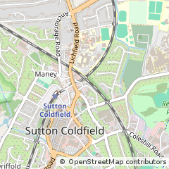 Map of Sutton Coldfield, West Midlands
